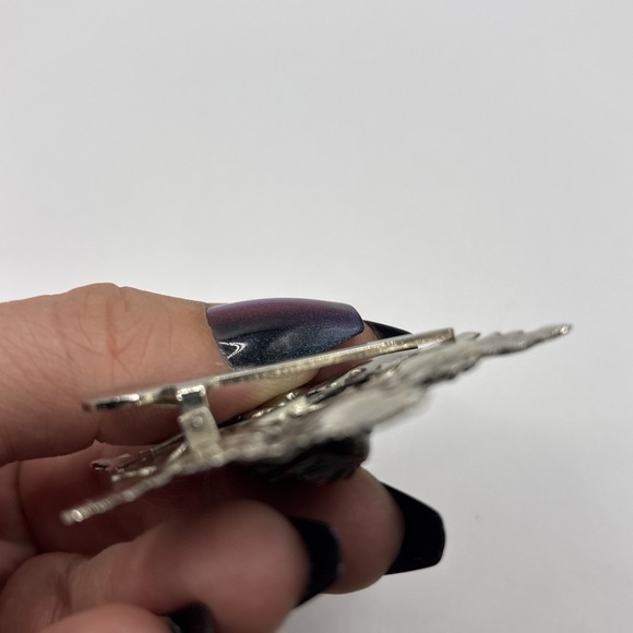 Vintage Signed Sylvia Dahl Frog And Leaf Lily Pad Dress Clip Scarf Clip RARE - Picture 4 of 5